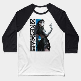 Cyberpunk Warrior Gril Baseball T-Shirt